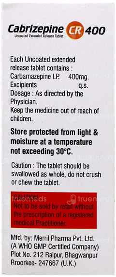 Cabrizepine Cr 400 Tablet 10