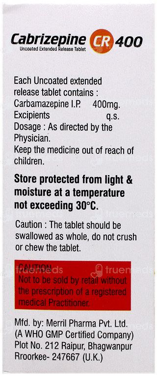 Cabrizepine Cr 400 Tablet 10