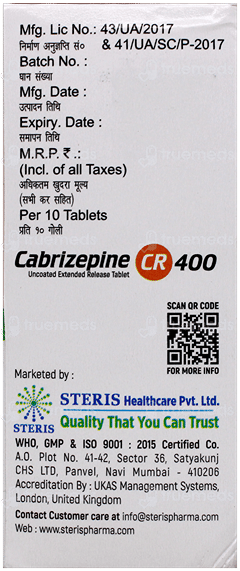 Cabrizepine Cr 400 Tablet 10