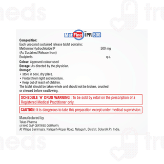 Metfine Ipr 500 MG Tablet 10
