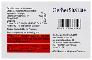 Gemer Sita Ir 50/1000/1 Tablet 10