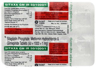 Sitaxa GM Ir 50/1000/1 Tablet 10