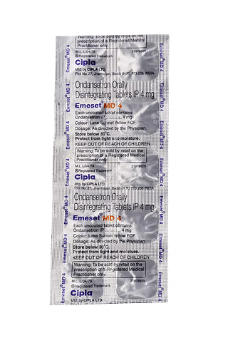 Emeset Md 4 MG Tablet Md 10