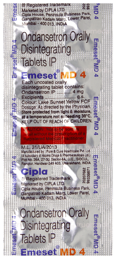 Emeset Md 4 Tablet 10 Emeset Md 4 Tablet 10