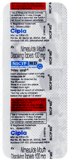 Nicip Md Tablet 10 Nicip Md Tablet 10