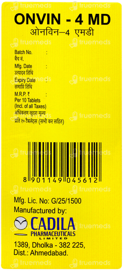Onvin 4 Md Tablet 10