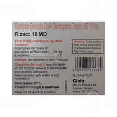 Rizact 10 Md Peppermint Flavour Tablet 4