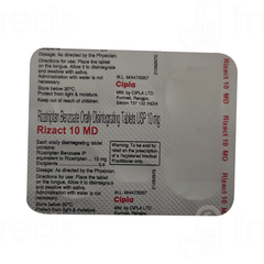 Rizact 10 Md Peppermint Flavour Tablet 4