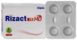 Rizact 10 Md Peppermint Flavour Tablet 4