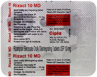 Rizact 10 Md Peppermint Flavour Tablet 4