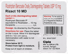 Rizact 10 Md Peppermint Flavour Tablet 4