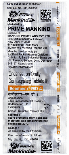 Vomiover Md 4 Tablet 10
