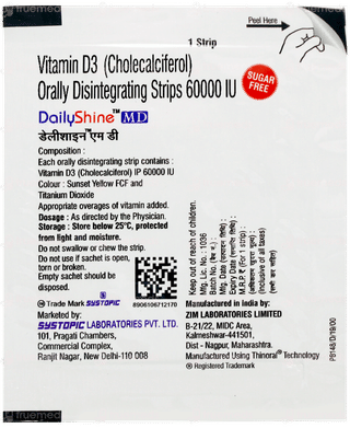 Dailyshine Md Mint Flavour Sugar Free Disintegrating Strip 1