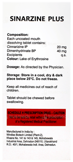 Sinarzine Plus Tablet 10