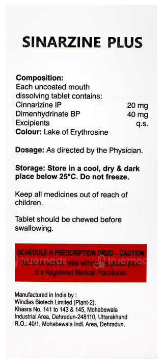 Sinarzine Plus Tablet 10
