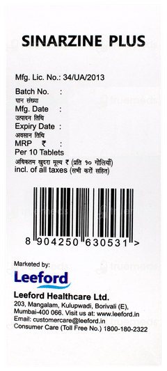 Sinarzine Plus Tablet 10