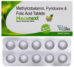Meconext Pineapple Flavour Sugar Free Tablet 10