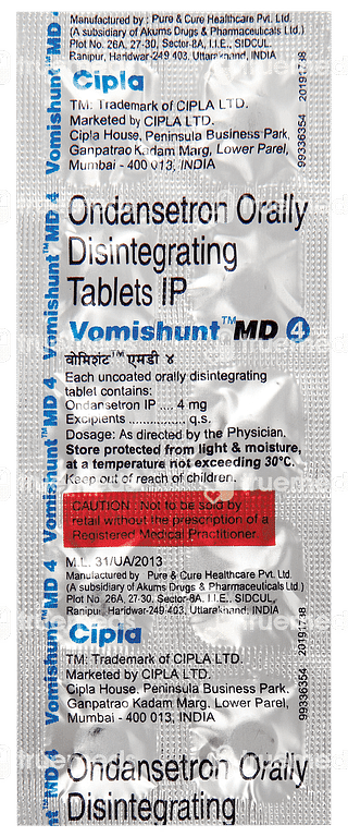 Vomishunt Md 4 Tablet 10