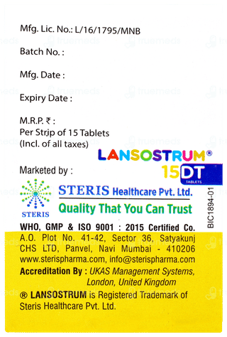 Lansostrum 15 Dt Tablet 15