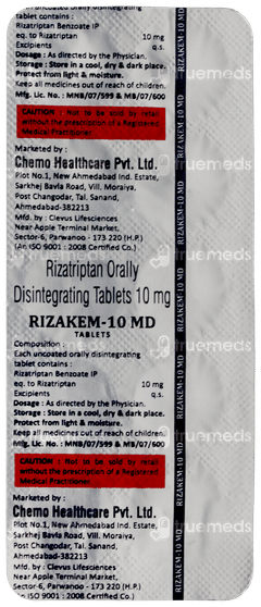 Rizakem 10 Md Tablet 10