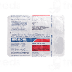 Zedonac Mr 50/500/250 MG Tablet Mr 10 Zedonac Mr 50/500/250 MG Tablet Mr 10