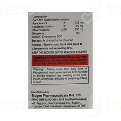 Voldex Mr 50/325/250 MG Tablet 10 Voldex Mr 50/325/250 MG Tablet 10