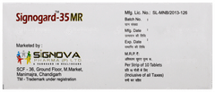 Signogard 35 Mr Tablet 10 Signogard 35 Mr Tablet 10