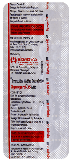 Signogard 35 Mr Tablet 10 Signogard 35 Mr Tablet 10