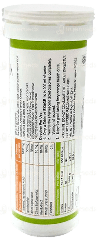 Exage 1K Sugar Free Effervescent Tablet 10