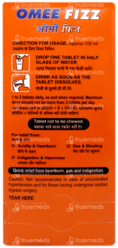 Omee Fizz Orange Flavour Sugar Free Effervescent Tablet 2