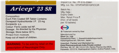 Aricep 23 Sr Tablet 10 Aricep 23 Sr Tablet 10