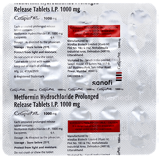 Cetapin Xr 1000mg Tablet 15