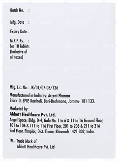Diabetrol Sr Tablet 10 Diabetrol Sr Tablet 10