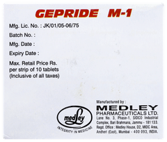 Gepride M 1 Tablet 10 Gepride M 1 Tablet 10