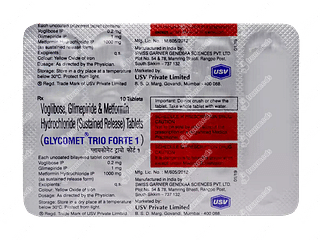 Glycomet Trio Forte 0.2/1000/1 MG Tablet Sr 10