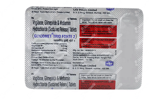 Glycomet Trio Forte 0.2/1000/2 MG Tablet Sr 10