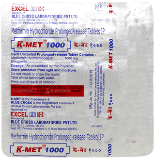 K Met 1000 Tablet 15