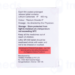 Lithic 400 MG Tablet Sr 10