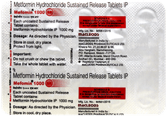 Mefomin 1000 Sr Tablet 10 Mefomin 1000 Sr Tablet 10