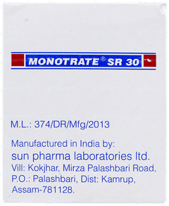 Monotrate Sr 30 Tablet 10 Monotrate Sr 30 Tablet 10