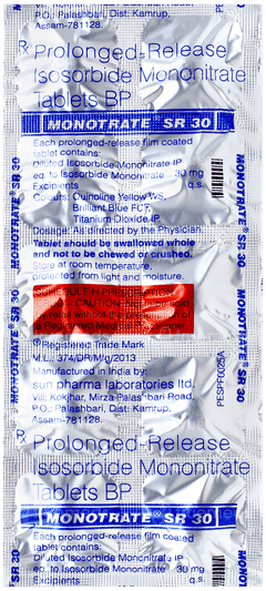 Monotrate Sr 30 Tablet 10 Monotrate Sr 30 Tablet 10