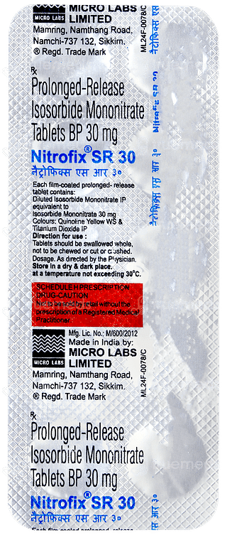 Nitrofix Sr 30 Tablet 10