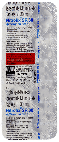 Nitrofix Sr 30 Tablet 10