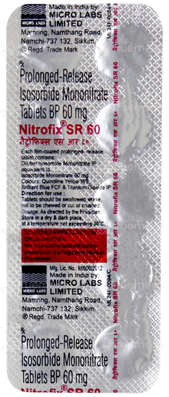 Nitrofix Sr 60 Tablet 10 Nitrofix Sr 60 Tablet 10