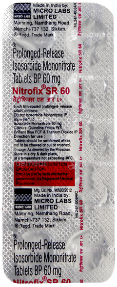 Nitrofix Sr 60 Tablet 10