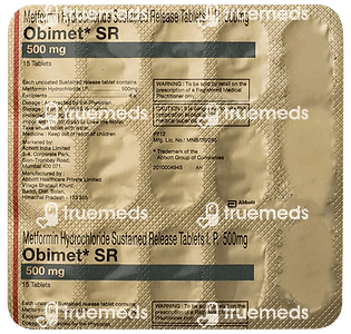 Obimet Sr 500mg Tablet 15