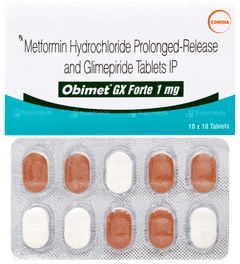 Obimet Gx Forte 1mg Tablet 10 Obimet Gx Forte 1mg Tablet 10
