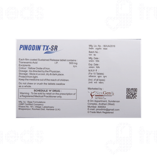 Pinodin Tx 100 MG Tablet Sr 10