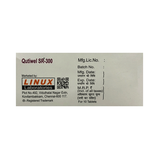 Qutiwel 300 MG Tablet Sr 10