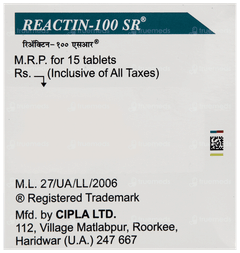 Reactin 100 Sr Tablet 15